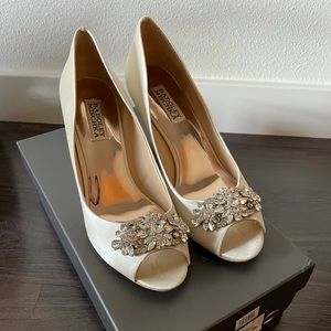 badgley mischka wedges with crystals for sale!